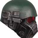 Ranger Helmet Fall Power Armor Helmet Cosplay Deluxe Halloween Mask Collectible Prop (Black)