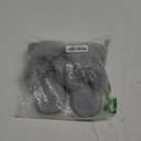 Metog Women's Fuzzy Cross Band Indoor/Outdoor Soft Open Toe Slippers (9-10, Grey)