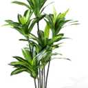 Dracaena Artificial Plant Indoor 4FT - Large Tropical Fake Tree with Lifelike Leaves - Tall Faux Floor Plant in Pot - Artificial Dracaena Tree Indoor for Home Office Living Room Decor (Green)