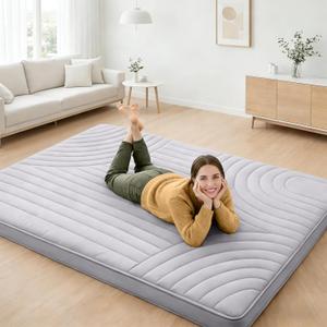 ZonLi Japanese Floor Mattress Futon Mattress Twin Size, Thicken Roll Up Tatami Mat Washable Cover, Portable & Foldable Floor Bed Mattress for Sleeping, Dormitory, Adult Kids