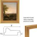 Cardinali Plein Aire Gold 12x16 Open Back Frames for Canvas Art - Box of 4, 3" Wide Moulding w/Raised Edge - No Glass or Backing - 1/2" Rabbet Depth- Timeless Picture Frame for Canvas - Made in USA