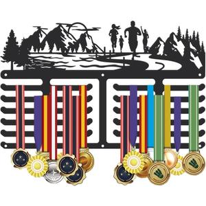 SUPERDANT Medal Hanger Display Sports Running Medal Holder Award Large Metal Medal Organizer Ribbon Display Holder Rack Wall Mounted Sports Medal Holder for Athletes