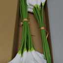 Heleze 30 PCS Artificial Calla Lily Flowers Bouquet Faux Branches for Vase Fake Flower 13.5" Real Touch for DIY Mother's Day Wedding Party Decoration Pure White