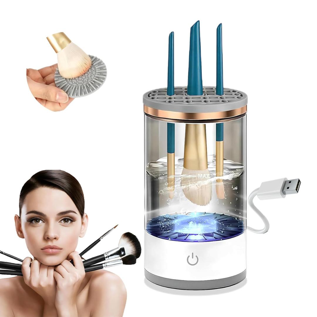 Electric Makeup Brush Cleaner - Automatic Makeup Brush Cleaner Tool,Deep Cleaning,Efficient Electric Makeup Brush Cleaner Machine (black)