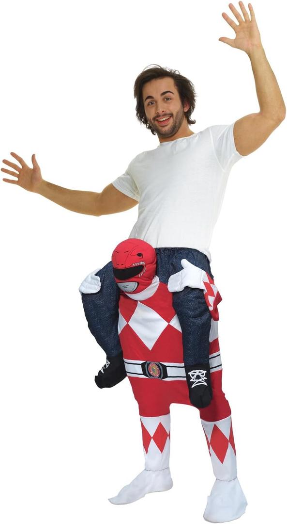 Morph Red Power Ranger Costume, Red Power Ranger Piggyback Costume, Red Ranger Ride on Costume, Power Ranger Piggyback