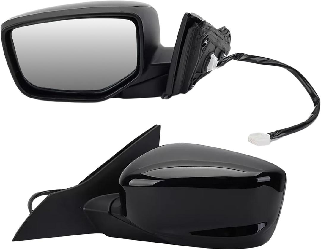 Left Driver Side Mirror Compatible with 2013 2014 2015 2016 2017 Honda Accord Sedan EX,EX-L,Sport,LX,SE/Coupe Mirrors With Power Glass Replaces 76258T2FA11 HO1320272 (3Pins) Black