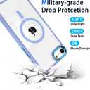 PinLiSheng Magnetic for iPhone Case [Mil-Grade Drop Protection] [Compatible with Magsafe] Shockproof Slim Transparent Protective Phone Case, (A-Blue, iPhone SE3/SE2/8/7)