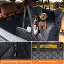 URPOWER Dog Car Seat Cover for Pets 100% Waterproof Seat Cover Hammock 600D Heavy Duty Scratch Proof Nonslip Durable Soft Back Seat Covers for Cars Trucks and SUVs, All Black, Standard - 54" Length