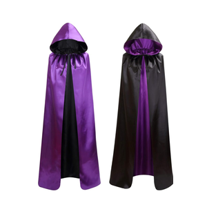 Unisex Reversible Hooded Cloak Cape For Christmas Halloween Party Vampires Cosplay Costumes One Size 