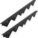 Stove Gap Covers Stainless Steel 2 Packs, 13.8"-27.5" Retractable Range Gap Cover, Heat-Resistant Stove Gap Filler, Cooktop Trim Kit, Stove Guard for Even Surface - Black