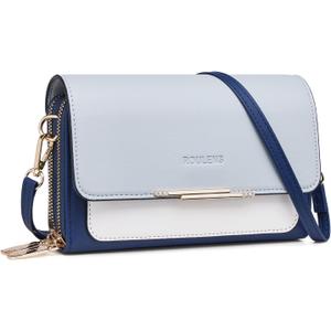 Roulens Small Crossbody Bag for Women,Cell Phone Purse Women's Shoulder Handbags Wallet Purse with Credit Card Slots