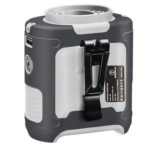 MRDIYFUN 16000mAh Waist Fan Portable Rechargeable Wearable Fan Hand Free, 6-40hours Wearable Cooler Fan for Traveling Working Outdoor Office (Grey and White)