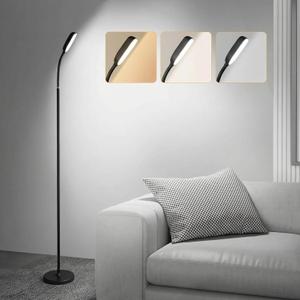 Cordless Floor Lamp, Rechargeable Battery Portable Floor Lamp for Living Room, Battery Operated Lamp, Touch Control for Reading Camping, 3 Color Temperatures Emergency Lighting(Black)