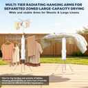 Anti-Tip Foldable Clothes Drying Rack with 4-Leg Stable 2-Layer Structure