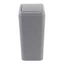 4.5 Gallon Plastic Swing-Top Trash Can, Garbage Can with Swing Lid, Gray