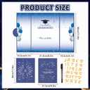 2 x Graduation Decorations 2026, Blue White Graduation Guest Book DIY Kit, Class of 2026 Signature Book with Gold Letter Stickers and Pen, Congratulations Graduates Party Favors and Table Decor