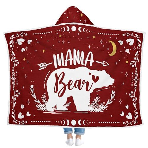GEEMBI Mom Birthday Gifts - Wearable Blanket Hoodie 47x72 in - Mothers Day Birthday Gifts for Mom from Daughter Son, Mama Gift Idea, Gift for Mother in Law Stepmom, Wife Gift, Hoodie Blanket for Women