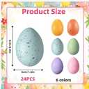 24 Pcs Foam Easter Eggs, 2.4 Inch Assorted Pastel Speckled Egg with Cartons Decorative Pastel Eggs for DIY Easter Wreath, Table Decor, Bowl, Basket Fillers, Home, Garden, Gift, Party Decorations