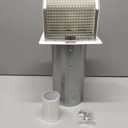4 Inch Dryer Vent Cover Outside Hooded Wall Vent with Screen and Damper, Exhaust Vent Wall Mount Exterior Wall Vents Cover Cap for Dryer Ventilation&Outdoor Air Exhaust,Galvanized Steel,White