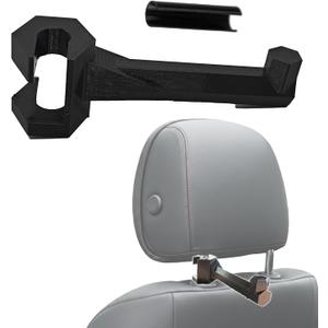 Universal Bow Hanger for Truck SUV, Bow Holder Twist-On 3.0 with Spacer Ring Headrest Mount , No-Tool Quick Install, Hunting Archery Bow Beam Holder Accessories for Hunters Buddy (Black)