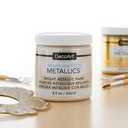 Americana Decor Metallics Pearl Paint - 8oz Metallic Pearl White Acrylic - Multi Surface Water Based Paint for Arts, Crafts, Home & Wall Decor, Gilding & Furniture + E-book