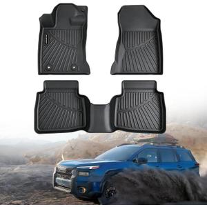 Floor Mats for Subaru Outback 2026, TPE All Weather Protection Car 1st & 2nd Row Floor Liners Heavy Duty Waterproof Mats Accessories, Black