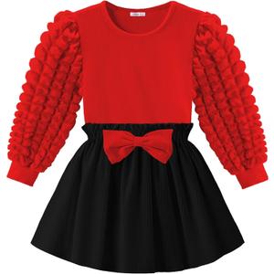 Arshiner Toddler Girl Skirt Set 2Pcs Outfits Puff Sleeve Knit Tops and Flared Mini Skirts with Bowknot Kids Cute Clothes 1-6 (Size 90) Arshiner Toddler Girl Skirt Set 2Pcs Outfits Puff Sleeve Knit Tops and Flared Mini Skirts with Bowknot Kids Cute Clothes 1-6 (Size 90)
