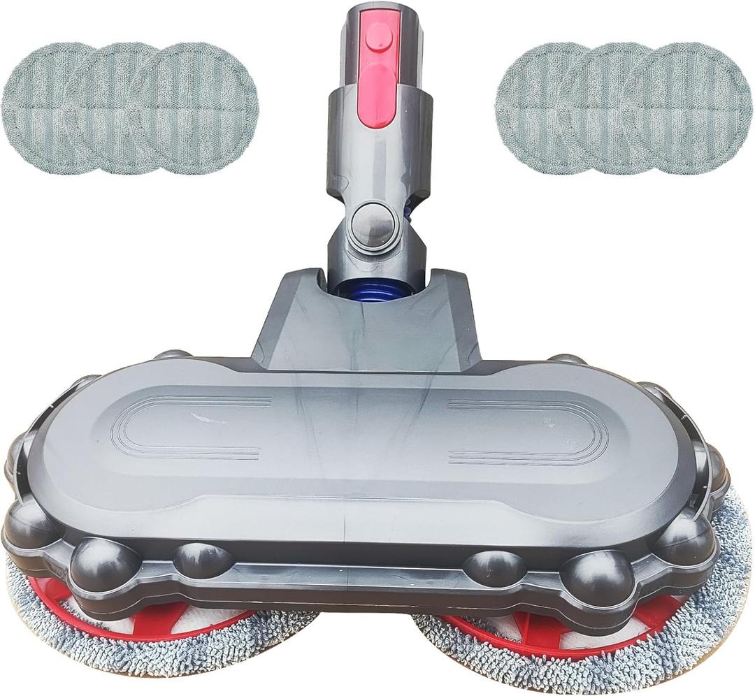 Wet Mop Head Attachment for Dyson v15 v7 v8 v10 v11, Hardwood Floor Mopping Cleaning for sv10 sv11 sv12 sv14 Vacuum Replacement with 6 Pads, NOTE: v10 slim,v12,sv18/Ball NOT Compatible (30)