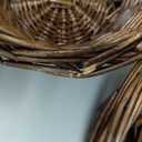 Barydat Small Wicker Basket with Handle Flower Girl Baskets Oval Willow Woven Braided Gift Basket for Weddings Picnic Baby Shower Home Garden Decor(6 Pcs,Brown,9" x 7" x 4")