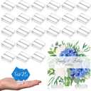 Yalikop Acrylic Place Card Holders 1.2 Inch Name Card Holder Stands Clear Table Number Stands Wedding Sign Holders Display Stand for Table Wedding Photos Office Menu Meeting(100 Pieces)
