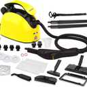 Steam Cleaner, Multipurpose Steamer Cleaner with 21 Accessories, Portable Handheld Steam Mop with 38OZ Tank, Natural Cleaning for Home Use, Floor, Tile, Window, Carpet, Car (Yellow)