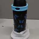 24 oz Insulated Water Bottle for Women: Meoky Glow in the Dark Water Bottle with 2-in-1 Straw and Spout Lid - Leak Proof, Cold for 24 Hours, Fits in Car Cup Holder, BPA-Free for Sports Travel, Moonlit