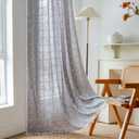 Sutuo Home Boho Curtains for Bedroom Living Room 84 Inch Length, Linen Light Filtering Country Farmhouse Vintage Chic Tassels Window Treatment Bohemian Drape, 1 Panel 52" W x 84" L, Dark Grey Plaids