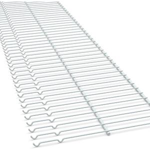 SNAP SHELF Silver Wire Easy Add-On Shelving, 2 Pack, White