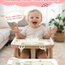 2Pack Silicone Placemats for Baby&Kid, Stain-Proof Non-Slip Baby Place Mat for Restaurant Highchair& Home Dining, Baby-led Food mats for Travel, Portable Toddler Table mat-Waterproof&Dishwasher Safe (Pink&beige)