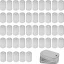 50 Pack Metal Stamping Blanks Silver Metal Tags Engraving Blank Tags Signs Aluminum Stamping Blanks Keychain Blank Dog Tag