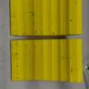 PR1ME Wheel Chocks with Non-Slip Base for RV & Trailer. 2 Pack Heavy Duty Wheel Chock with Bright Yellow. Lightweight Wheel Stoppers for Cars Camper Trucks RVs, Fit for Most Tyre Sizes