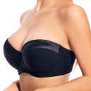 Strapless Bra 40G Bras for Women Push up Black