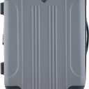 Travelers Club Chicago Hardside Expandable Spinner Luggage, Charcoal, 20"(22in with wheels) Carry-On