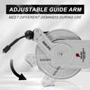 Tool Daily Retractable Pressure Washer Hose Reel 60 FT x 1/4, Heavy Duty Power Washer Hose Reel 3600 PSI, Auto-Rewinding, Wall/Floor Mounted