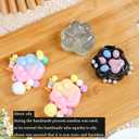 2 x Taba Squishy Cat Paw Squeeze Toys,Sensory Fidget Toy for Your Best Mellow and Chill,Birthday Gift, Squishy Toys for Adults (Blue Transparent)