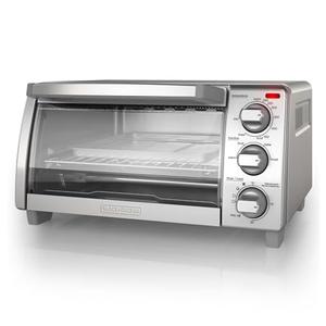 Black+Decker 4 Slice Toaster Oven - Stainless Steel