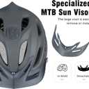 Bosoar Mountain Bike Helmet,Adult Cycling Helmet with Camera Mount and Detachable Visor for Men Women Youth,Suggested Fit 55-61 Cm