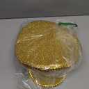 COSDREAMER Women's Burning Man Hat Festival Military Captain Party Hats (Black feather) (All Gold)