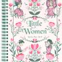 Steel Mill & Co Cute Mini Spiral Notebook, Small 8.25" x 6.25" Journal with Durable Hardcover and 160 Lined Pages, Little Women