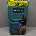 Depend Fresh Protection Adult Incontinence Underwear for Men, Disposable, Maximum, Large, Grey, 28 Count, Packaging May Vary