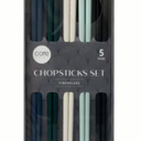 Chopsticks, 5 Pairs Reusable Fiberglass Chopsticks, Colorful, Dishwasher Safe Chopsticks, Non-Slip, 9.2 Inches, Standard