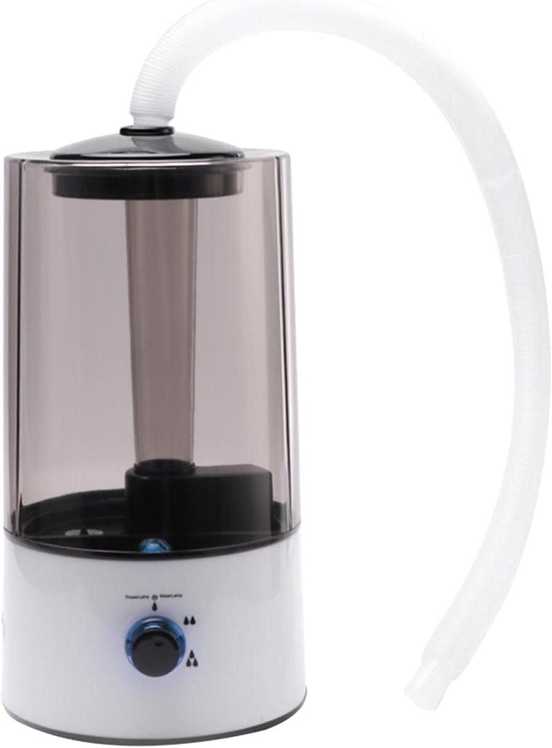 EKDJKK 4L Reptile Humidifier Fogger, Large Size High Pressure Silent Reptile Tank with Humidity Control and Hose for Reptiles, Amphibians, Herps, Compatible with All Terrariums, Cages, Enclosures (Clear)