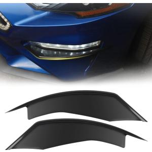 Front Bumper Fog Light Vent Trim Ford Mustang AccessoriesFront Fog Light Eyelid Trim Cover for Ford Mustang 2018-2023, Black
