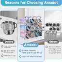 Larger Water Bottle Organizer for Stanley 40 oz Tumbler, Stackable Water Bottle Holder Rack for Cabinet, Kitchen Storage Organizer for for Stanley Cup Accessories, Tumbler Storage Holder, 3 Pack